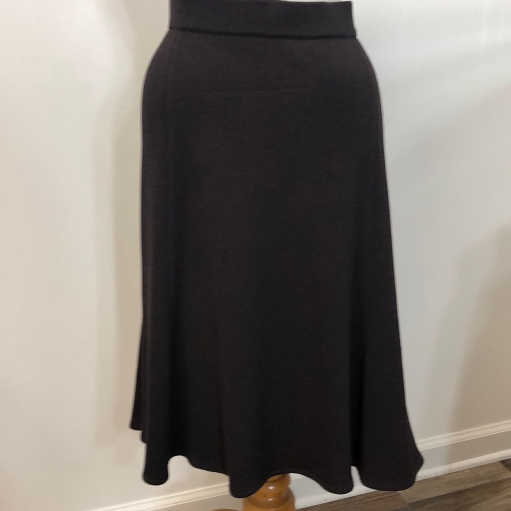 Brown Trumpet Wool Skirt